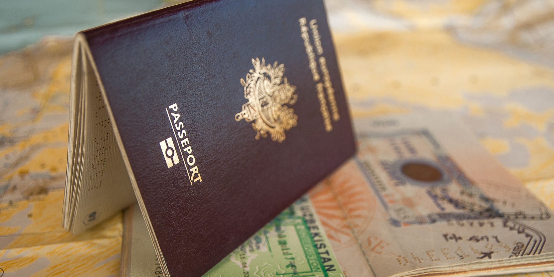 passeport français avec un visa